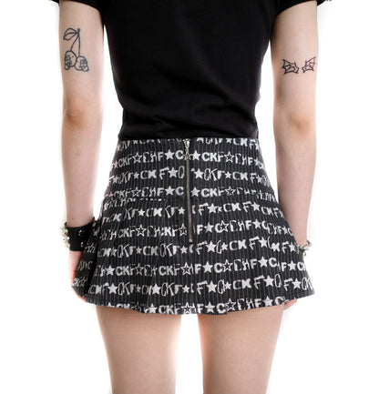 F ☆CK Mini Pleated Skirt