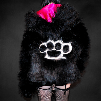 Trouble Faux Fur Hoodie (made to order)